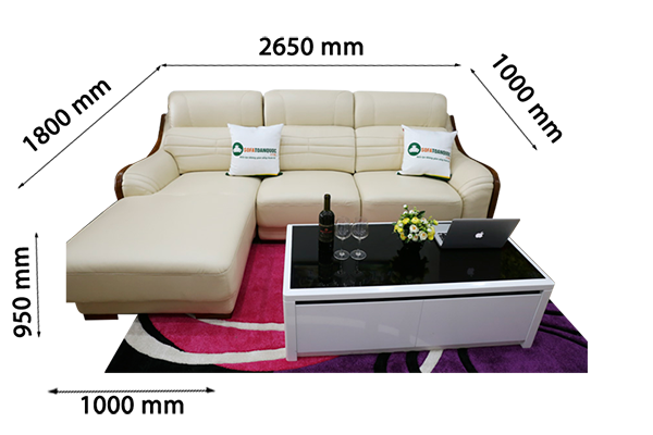 Kích thước ghế sofa, bàn ghế phòng khách cần đảm bảo thuận tiện cho việc sinh hoạt, làm việc
