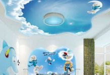 8 mẫu trần thạch cao màu xanh tươi mát cho phòng thêm xinh