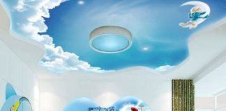 8 mẫu trần thạch cao màu xanh tươi mát cho phòng thêm xinh