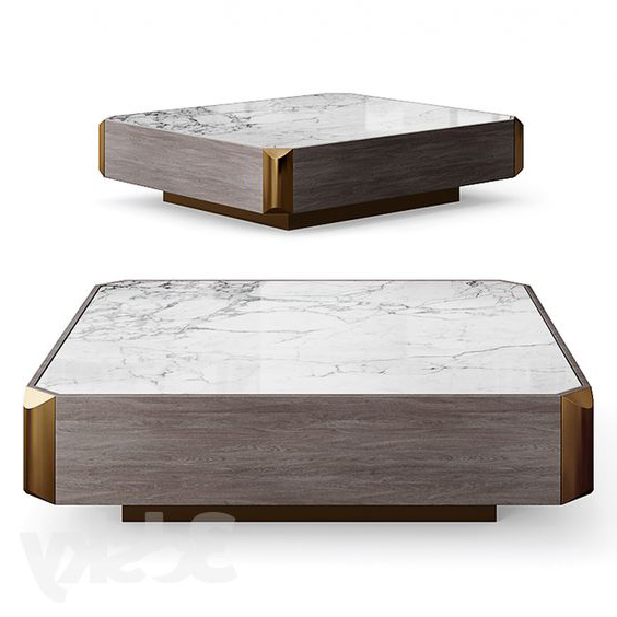 bàn trà mặt đá marble hình vuông