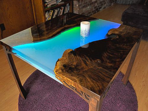 mặt bàn gỗ epoxy resin