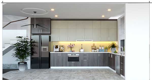 Tủ bếp Acrylic có độ bền cao nhất trong số các chất liệu làm tủ bếp.
