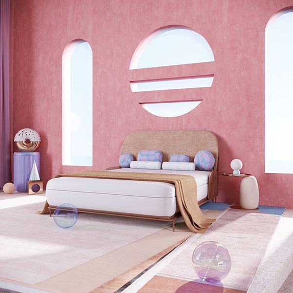 phòng ngủ màu hồng cho bé gái