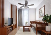 Hướng Dẫn Cách Kê Bàn Ghế Gỗ Phòng Khách Nhà Ống Đẹp