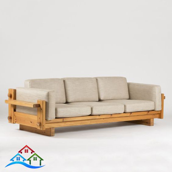 Ghế sofa gỗ thông pine wood sofa