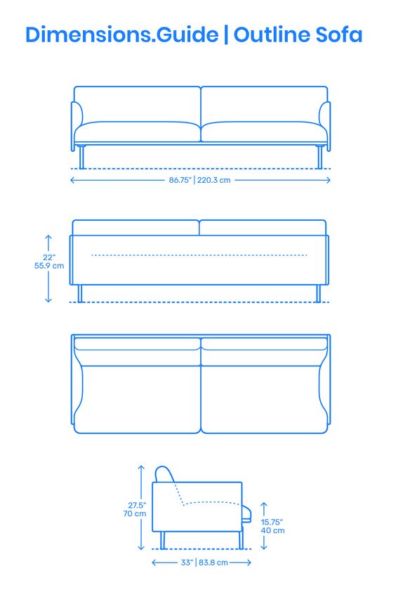 Kích thước sofa 2 chỗ 1m8 – 1m9