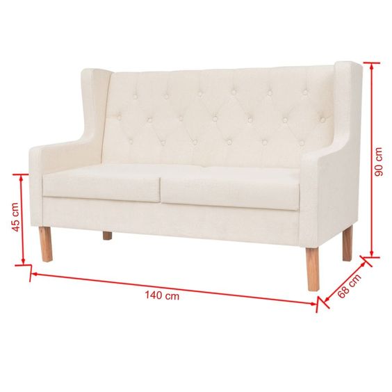 Kích thước sofa 2 chỗ loại nhỏ xinh 1m4