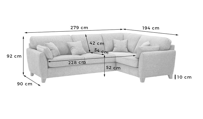 Kích thước sofa góc chữ L size lớn